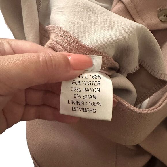 FRANKIE SHOP Elvira Belted Suit Pants Dusty Pink Sz Medium - Picture 8 of 8